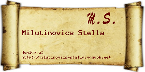 Milutinovics Stella névjegykártya